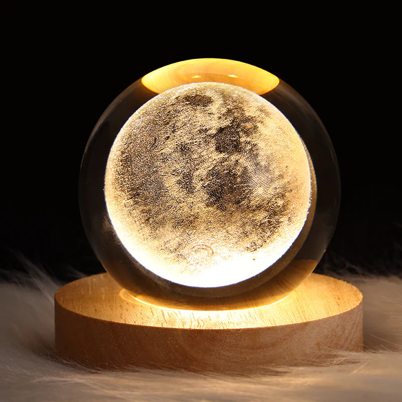 Starry Sky and Planets Moon Moon Crystal Ball Projection Night Lamp Creative Ambience Light