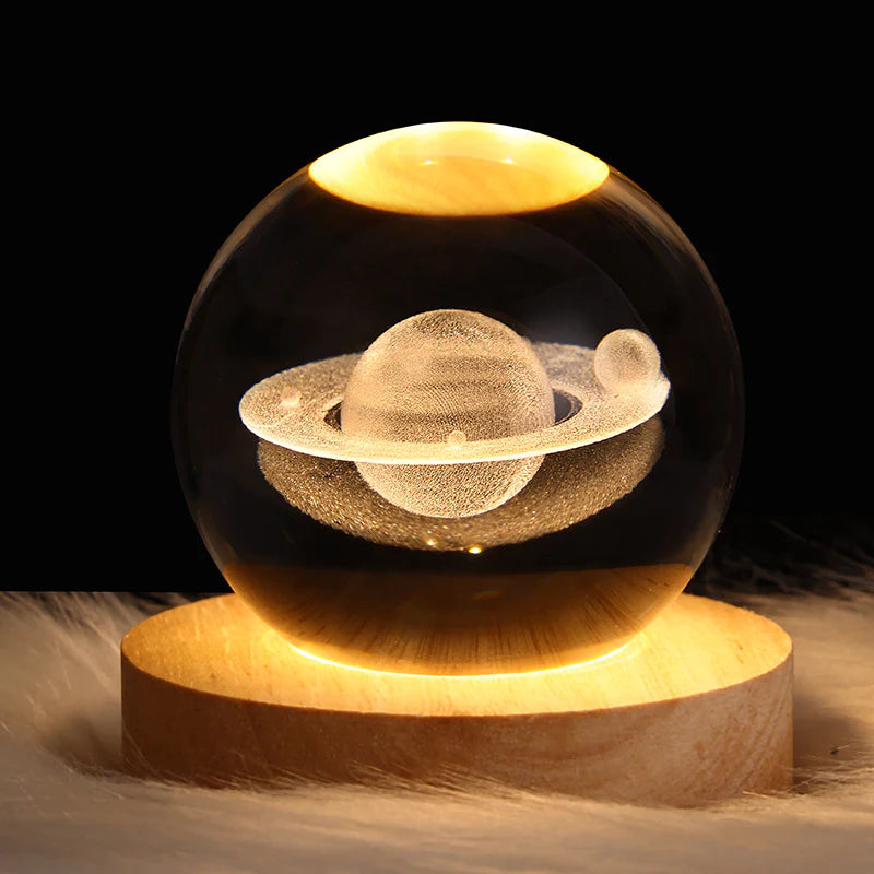 Starry Sky and Planets Moon Moon Crystal Ball Projection Night Lamp Creative Ambience Light